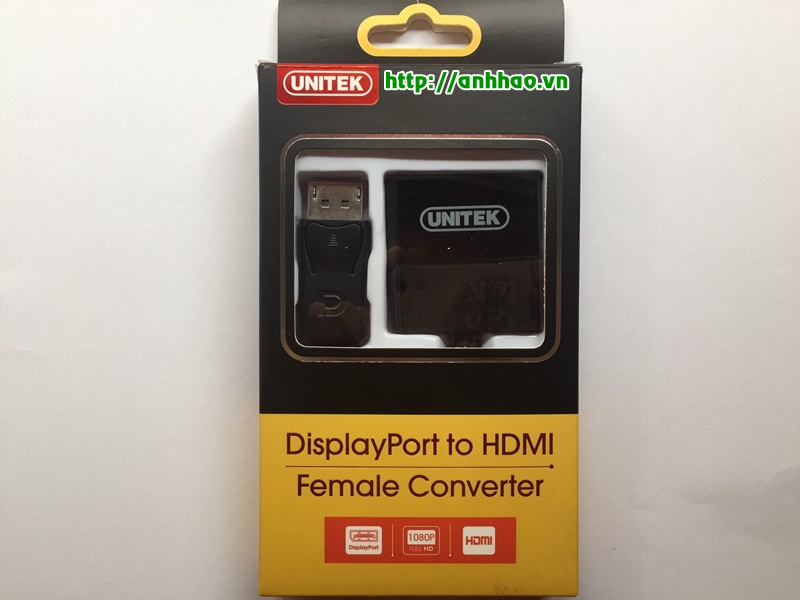 Cáp chuyển đổi Displayport to HDMI Uintek Y-5118DA chính hãng